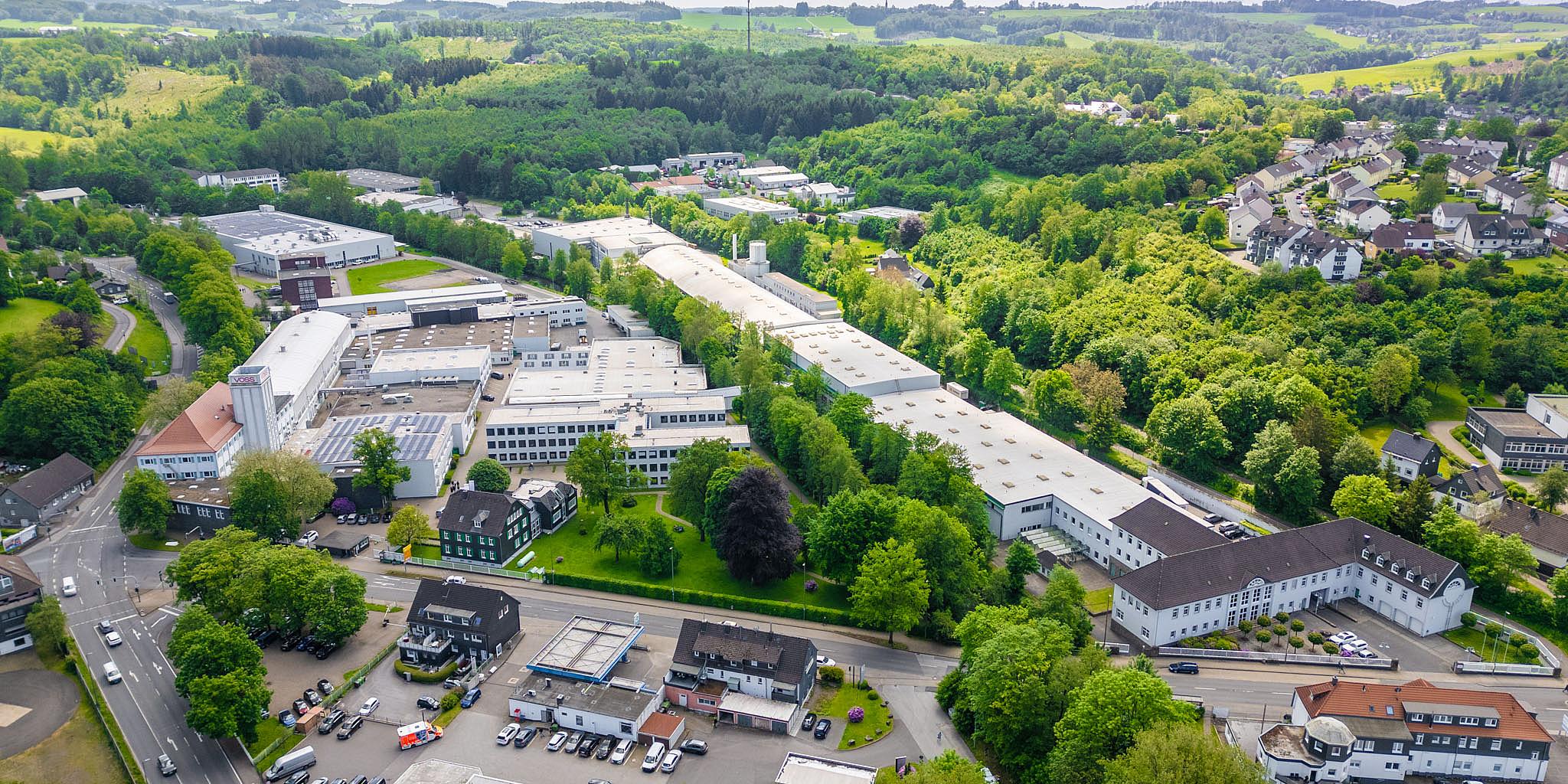 Luftbild auf den VOSS Standort in Wipperfürth.